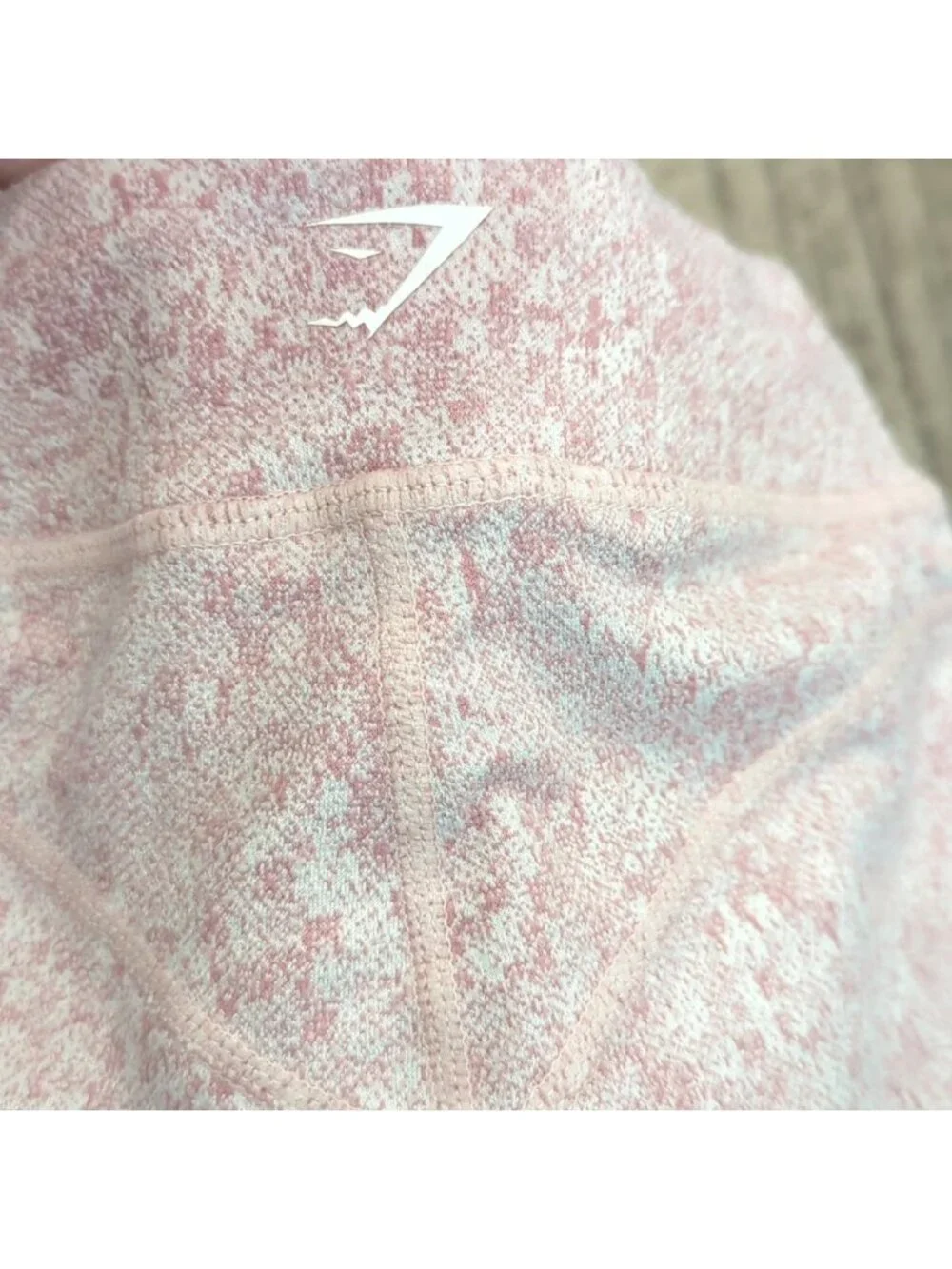 Gymshark Fleur Texture Leggings Dusky Pink Marl
